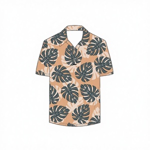 Camisa Casual de Playa para Hombre, Camisa de Verano con Estampado Floral, Camisa Tropical de Manga Corta con Botones, Camisas Transpirables de Fibra de Bambú - Product Image 3