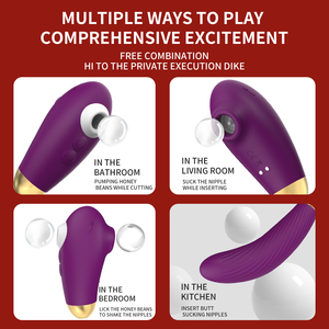 Vibrador con Calor y Succión para el Clítoris, Dildo con Estimulación del Punto G, 10 Modos de Succión y Vibración, Resistente al Agua y Recargable para <span class=keywords><strong>Mujeres</strong></span> - Product Image 3