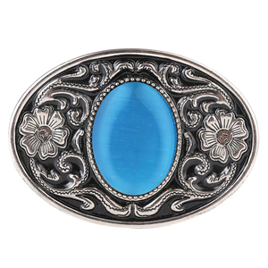 Hebilla de Cinturón Ovalada de Aleación con Diseño Floral Vaquero Occidental, Accesorio para Jeans de Alta Calidad e Ingeniosamente Diseñado - Product Image 6