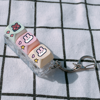 Custom Keycap Key Chain Hd Printing Keycap Sublimation Keyboard Keychain Stress Toy Mechanical Keyboard Switch Keychain