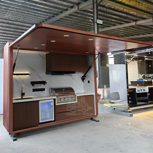 <b>Small</b> Stainless Steel <b>Outdoor</b> Kitchen Cooking Station With Countertop Storage Cabinet - Product Image 4