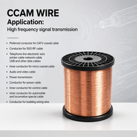 Fil CCAM massif en alliage cuivre-aluminium-magnésium de 0,12 mm, direct usine, bonne flexibilité, pour faisceau de câbles de communication tressé