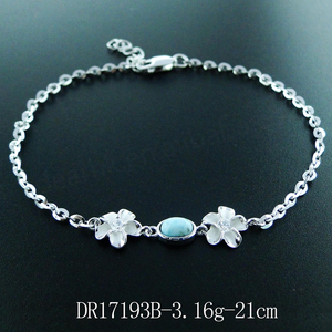 Bracelets en argent sterling 925 en forme de dauphin, bracelets délicats, bracelets en larimar naturel, vente en gros - Product Image 4