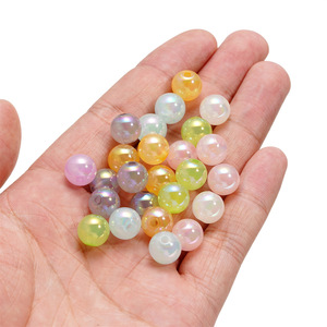 Perles acryliques rondes de 14 mm, perles en vrac pour la création de bijoux, couleur bonbon estivale, matériel pour chaîne de téléphone DIY - Product Image 3
