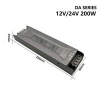 Alimentation LED 24V Slim Body pour éclairage décoratif commercial 100-264V certifiée CE CB