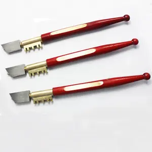 High quality wood handle portable glass cutters diamond tip glass cutting knife for 1~10mm glass