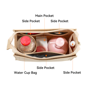 Organizador <span class=keywords><strong>de</strong></span> Bolso <span class=keywords><strong>de</strong></span> Fieltro, Inserto para Bolso, Organizador <span class=keywords><strong>de</strong></span> Cartera, Forro para Bolso Tote, Organizador <span class=keywords><strong>de</strong></span> Cosméticos para Mujer - Product Image 2