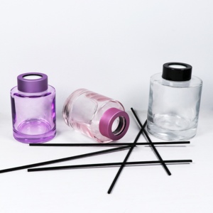 Bouteille en verre <span class=keywords><strong>Miniso</strong></span> 100 ml, bouteille d'aromathérapie, bouteille de parfum noire vide, diffuseur de roseaux de luxe en verre - Product Image 5