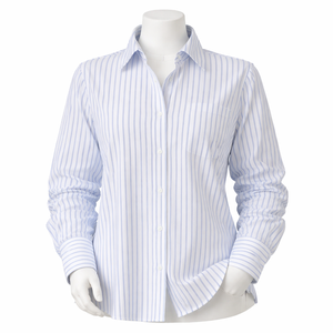 Camisa Oversize de Algodón Satinado a Rayas Estilo Urbano para Mujer, Blusa Casual de Manga Larga con Botones y Corte Relajado - Product Image 2