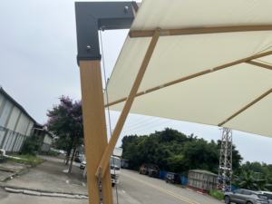 Vente chaude extérieur jardin piscine en porte-à-faux parapluie Parasols forte résistance au <span class=keywords><strong>vent</strong></span> cadre en aluminium forme carrée pour une utilisation à la plage - Product Image 3