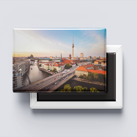Individuelle Werbe-Kühlschrankmagnete mit Berlin Deutschland Stadt- und Länderfotodesign aus Weißblech als Tourismus-Souvenirs