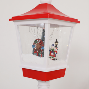 Cổ điển trong nhà LED ánh sáng tuyết cối xay gió đèn lồng trang trí giáng sinh với âm nhạc nhà máy bán buôn trang trí đèn bài - Product Image 3