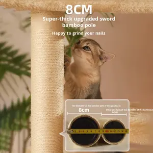 Sky Pillar besar kucing rumah berdiri gaya Modern menggaruk Post dengan batang pohon terintegrasi bahan Sisal kucing perlengkapan dan rumah - Product Image 2