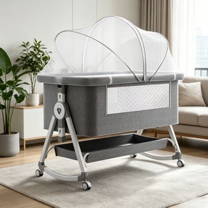 Cuna de Altura Ajustable Directo de Fábrica, Transpirable, Segura y Cómoda para la Alimentación Nocturna - Product Image 1