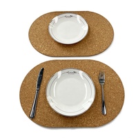 Napperons en liège imperméables et faciles à nettoyer personnalisés et écologiques de haute qualité pour table à manger de cuisine ovale