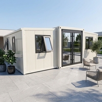 Maison conteneur préfabriquée extensible sur mesure 20-40 pieds pour hôtel, bureau, villa, maisons préfabriquées compactes