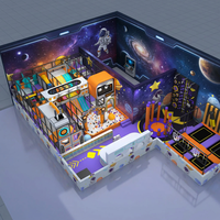 Parque infantil de gran venta, área de juegos para niños, parque de aventuras, equipo de patio interior