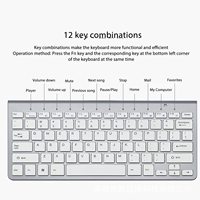 Ensemble clavier et souris sans fil ultra-mince 2,4 G RF3001M, interface PS/2, silencieux, compact, compatible multi-appareils, multimédia, ergonomique