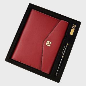 Set de Regalo Empresarial con Logotipo Personalizado, Artículos de Oficina: Memoria USB, Bolígrafo, Cuaderno de Cuero A5, Diario para Promoción Corporativa - Product Image 1