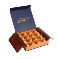 Boîte de luxe Dubaï pour emballage de chocolats, boîte à fenêtre pour chocolats, boîte cadeau magnétique pour l'affichage de barres chocolatées