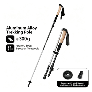 Bastón de Trekking Ajustable de Aleación de Aluminio con Mango de Corcho y Diseño Plegable de Bloqueo Rápido para Senderismo y Montañismo - Product Image 4