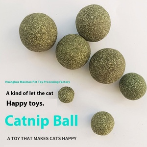 ของเล่นแมว ลูกบอลแคทนิปมีเสียงบีบ ขนาดใหญ่พิเศษ 10 ซม. ขนมแมวแท่งขัดฟันโพลีโกนัม ลูกบอลมิ้นท์กลวง อุปกรณ์สำหรับสัตว์เลี้ยง - Product Image 6