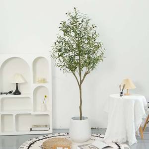 Presque naturel petit 1 mètre 6 pieds 6ft grandes plantes artificielles extérieur 9 pieds 8 pieds 2.1m 2m grand <span class=keywords><strong>pot</strong></span> faux <span class=keywords><strong>olivier</strong></span> - Product Image 3