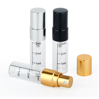 Flacon d'atomiseur de bouteille de parfum en verre vide de 5ml avec logo personnalisé avec vaporisateur