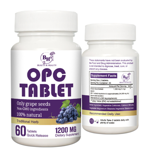 Doğal Vegan dostu üzüm çekirdeği ekstresi <span class=keywords><strong>OPC</strong></span> Tablet antioksidan takviyesi yetişkinler için toptan tedarikçisi özel hizmet - Product Image 2