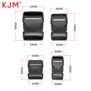 مشبك حزام KJM شعار مخصص معاد تدويره حقيبة ثقيلة إبزيم إبزيم جانبي أسود بلاستيكي لأجزاء وإكسسوارات الحقائب الأخرى - Product Image 4