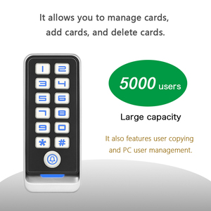 Zrt376m/B RFID 13.56Mhz Bàn phím Đầu đọc thẻ IC Standalone điều khiển truy cập cho một phòng đơn giản kiểm soát truy cập hệ thống - Product Image 2