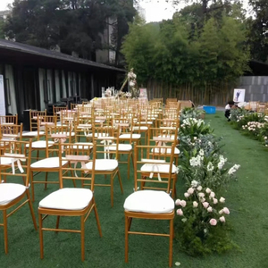 Sillas Chiavari Doradas de Resina al por Mayor para Bodas, Sillas Blancas y Doradas para Invitados, Sillas Chiavari Doradas para Eventos - Product Image 2