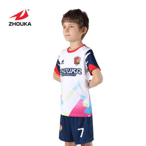 Jersey Sepak Bola Anak Desain Modern Zhouka 2020 Desain Kustom Pakaian Sepak Bola Anak - Product Image 2