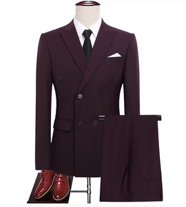 Abito da Uomo Elegante e di Lusso, Slim Fit, con Revers a Punta e Doppio Petto, 2 Pezzi, per Matrimoni, Sposi e Business, 9 Colori Solidi, OEM, Vendita all'Ingrosso - Product Image 4