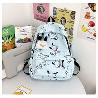 Mochila de Moda Pacha con Estampado de Anime, de Nailon, Unisex, para Estudiantes de Secundaria y Preparatoria, Suave, de Gran Capacidad, Transpirable y Duradera