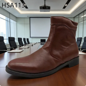 LXG, Chaussures de bureau mi-hautes pour <span class=keywords><strong>homme</strong></span>, style britannique, en cuir Crazy Horse, aspect raffiné, marron, modèle Martin HSA160 - Product Image 5