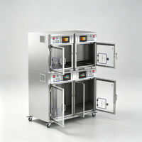 Cage vétérinaire ICU en acier inoxydable 304, chambre d'oxygénothérapie multifonctionnelle pour animaux, équipement d'hôpital vétérinaire
