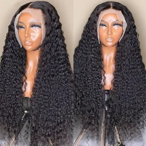 Water Transparent 360 Lace Frontal Wig Burmese Raw 13x6 Lace Frontal Wigs In Bulk 200 Density Water Wave Glueless Half Lace Wig