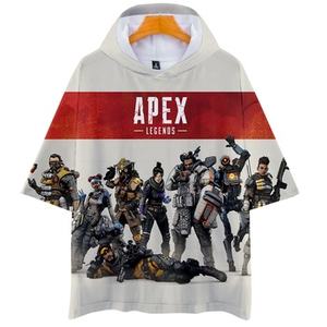 เสื้อฮู้ดแขนสั้นฮิปฮอปเสื้อยืดพิมพ์ลายแขนสั้นโลโก้ที่กำหนดเอง - Product Image 5