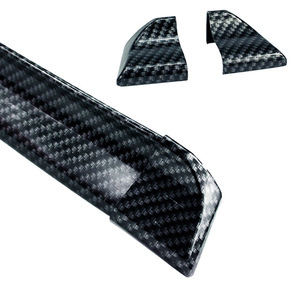 Alerón trasero de fibra de carbono para coche, tira de 1.5m, negro y rojo, con cinta adhesiva 3M para parachoques trasero, tipo cola de pato, ajuste universal. - Product Image 3