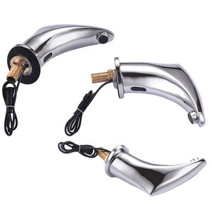 Lavabo de Baño Moderno, Simple e Innovador, de Latón Cromado, de un Solo Orificio, <span class=keywords><strong>con</strong></span> <span class=keywords><strong>Sensor</strong></span> Automático <span class=keywords><strong>para</strong></span> Agua Fría y Caliente, <span class=keywords><strong>para</strong></span> Hotel, de Cerámica, Montado en el Suelo - Product Image 3