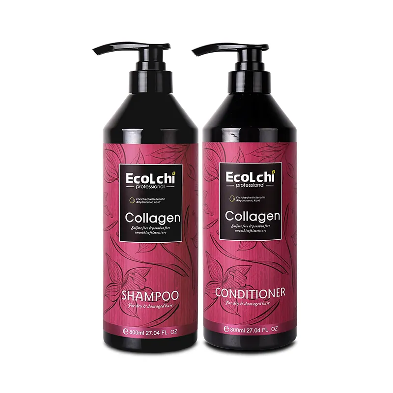 Ecolchi Private Label natural collagen organic argan oil hair care protect hair products