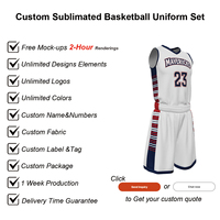 Ensembles d'uniformes de basketball sans manches personnalisés imprimés par sublimation, durables, respirants, pour hommes, tailles adultes, style universitaire