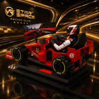 Simulateur de course automobile F1 à écran incurvé de 49 pouces, machine d'arcade avec mouvement dynamique 4+2 axes pour parc d'attractions