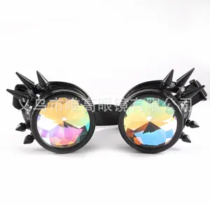Nuovi occhiali Steampunk maschera per gli occhi LED occhialino griglia industriale stile decorativo specchio parabrezza