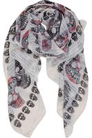 Écharpe longue en voile pour femmes, polyester de haute qualité, douce et confortable, pour l'automne, tendance, punk, colorée, crâne, automne