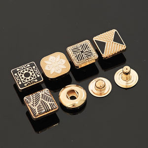 Bouton-pression métallique KUNSHUO pour vêtements, chemises, abayas et thobes, avec logo de marque en 4 parties, personnalisable pour hommes - Product Image 4