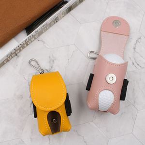 Porte-tee de golf portable en cuir PU gaufré, 7 couleurs tendance, avec clip métallique et fermeture magnétique, capacité 2 tees – En stock - Product Image 4
