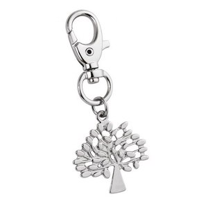 Portachiavi in PVC Morbido per Uso Aziendale con Moschettone Albero della Vita in Gomma e Metallo, Senza Scatola Inclusa - Product Image 1
