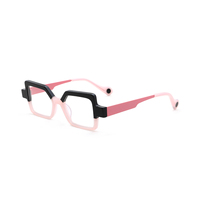 Monturas Ópticas de Acetato Premium, Unisex, Vintage, Geométricas, Transparentes, Cuadradas, Gafas de Moda, Venta al Por Mayor
